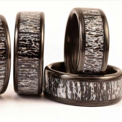 TheCarbonHunter - Multiple - Men's Antler Wedding Rings