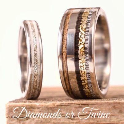 The Elegant Huntress - Standing View - Women Antler Wedding Rings