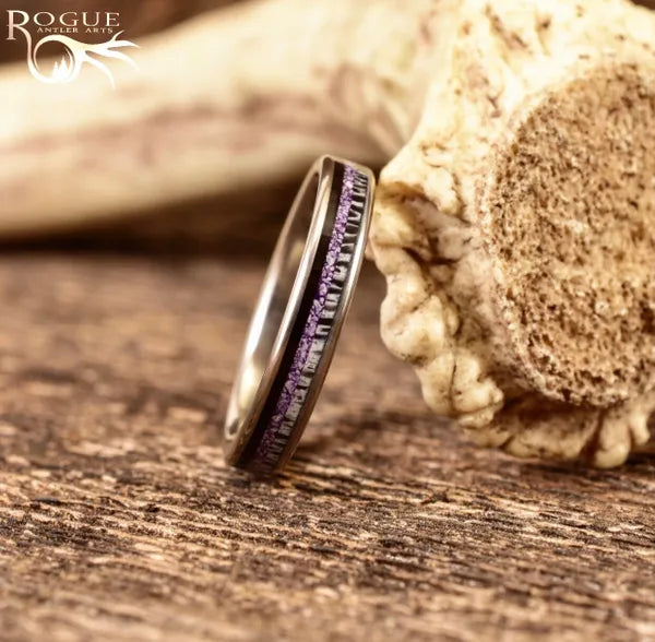 Girls Hunt Too - Antler Wedding Rings