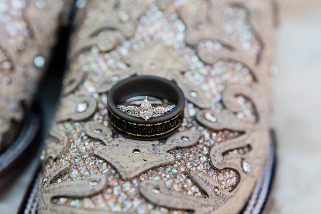 SandblastedProStaffElite - Boot Display - Men's Antler Wedding Rings