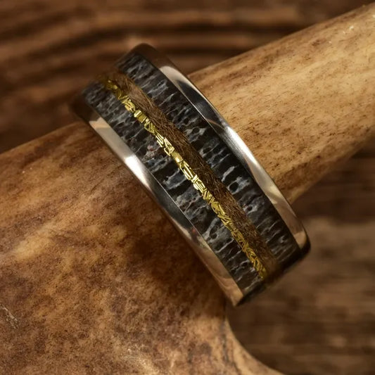 TheAugustDaydream - Men's Antler Wedding Rings