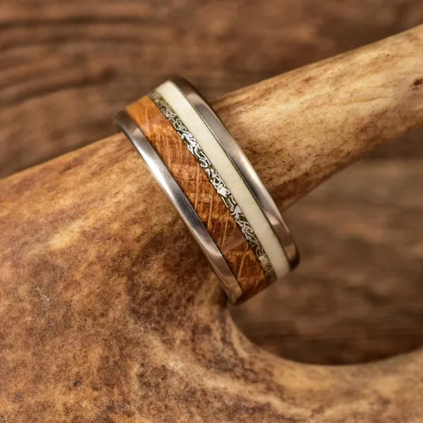 TheBackroadsRebel - Men's Antler Wedding Rings