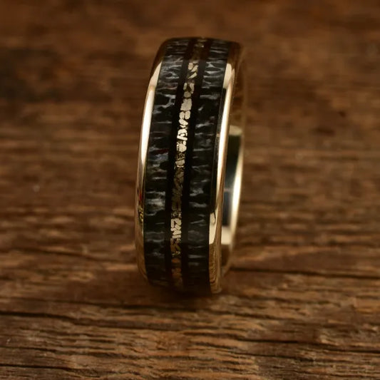 TheBossMan_WhiteGold - Men's Antler Wedding Rings