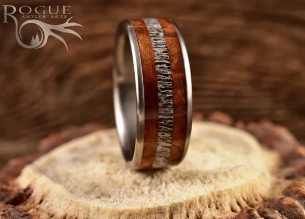 TheCaliforniaKid - Men's Antler Wedding Rings