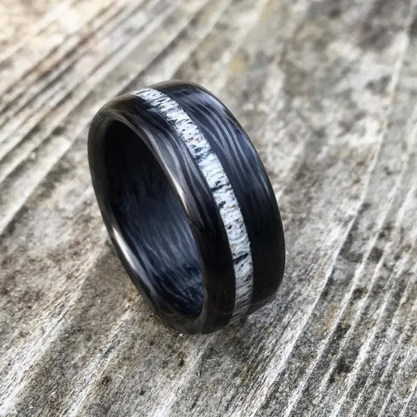 TheCarbonElite - Men's Antler Wedding Rings
