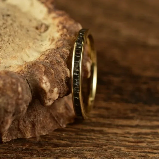 TheHuntress_GoldEdition -Women's Antler Wedding Rings