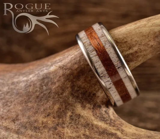 TheMontana - Men's Antler Wedding Rings