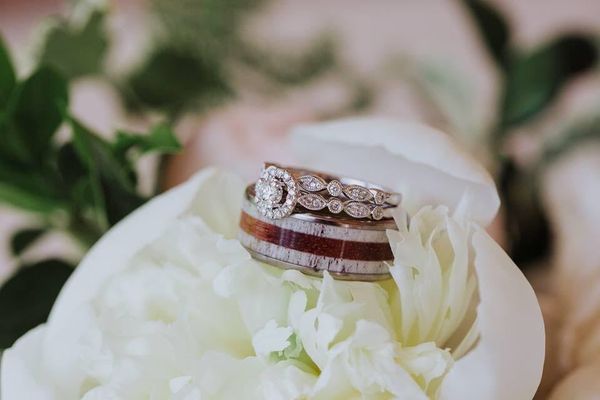 TheMontana - Wedding Display - Men's Antler Wedding Rings