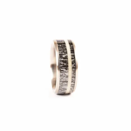 TheOregonHunter2 - White Display - Men's Antler Wedding Rings