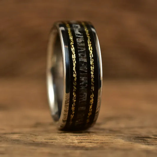 ThePro-StaffElite - Men's Antler Wedding Rings