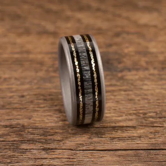 ThePro-StaffEliteSandBlastedEdition - Men's Antler Wedding Rings