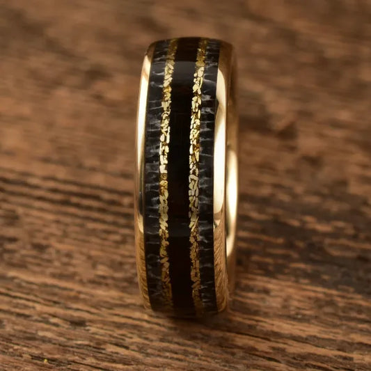 TheRidgelineProGoldEdition - Men's Antler Wedding Rings