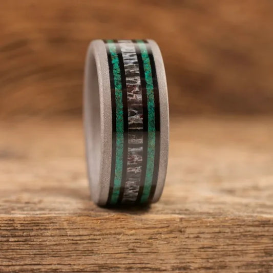 TheVeteran - Men's Antler Wedding Rings