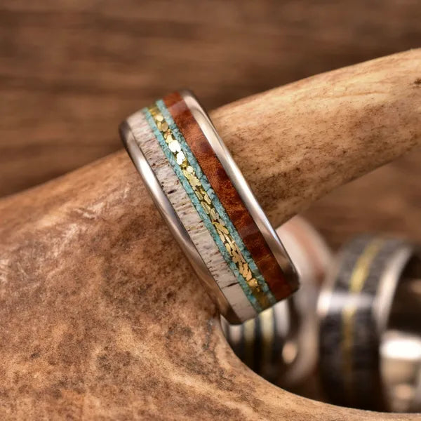 TheWestCoastLegend - Men's Antler Wedding Rings