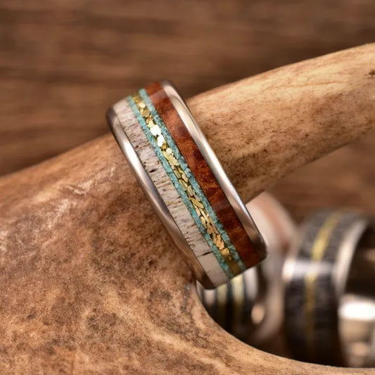 TheWestCoastLegend - Men's Antler Wedding Rings