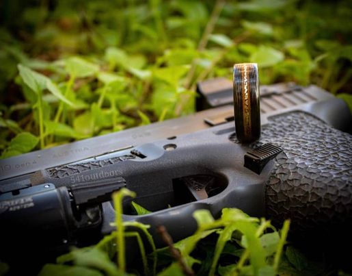 WhiskeyBent_GoldEdition - Side Gun Display - Men's Wedding Rings