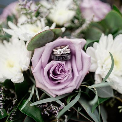 TheCarbonHunter - Flower Display - Men's Antler Wedding Rings