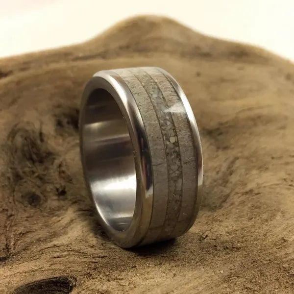 MazamaTitanium - Men's Antler Wedding Rings