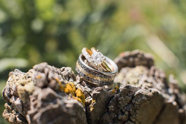 TheSavageOutdoorsmanXLEdition - Rock Display - Men's Antler Wedding Rings