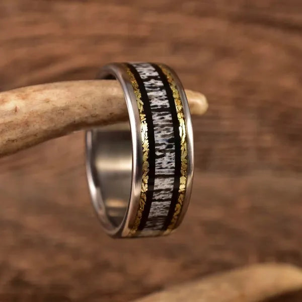 TheAppalachian - Men's Antler Wedding Rings