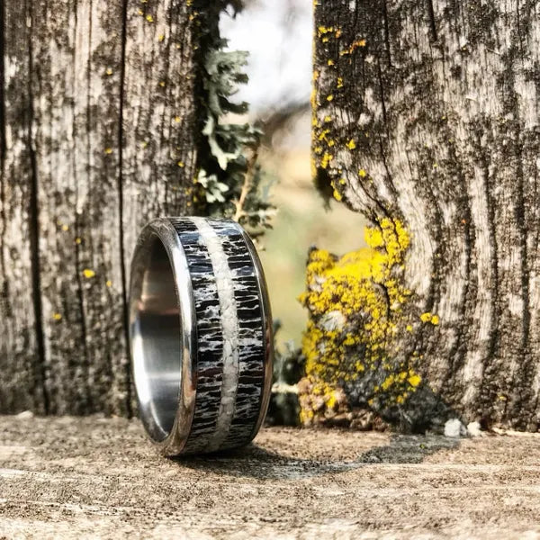 TheColorado - Men's Antler Wedding Rings