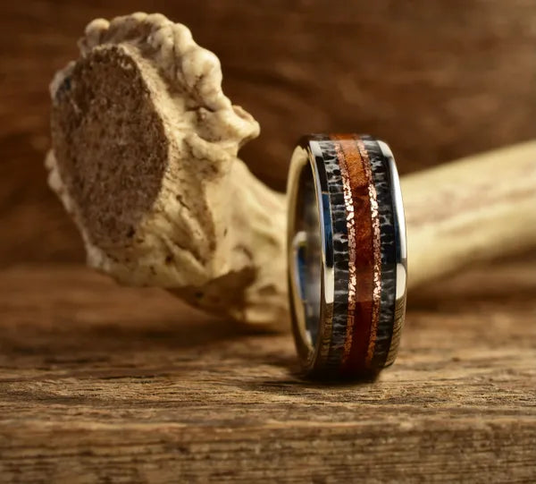 TheGuardsman -Men's Antler Wedding Rings