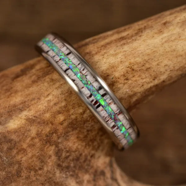 The Idaho Girl - Women Antler Wedding Rings